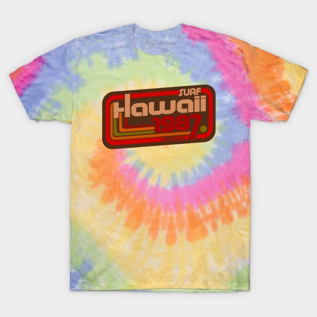 Hawaii Honolulu vintage eighties 80s surf logo T-Shirt by SpaceWiz95